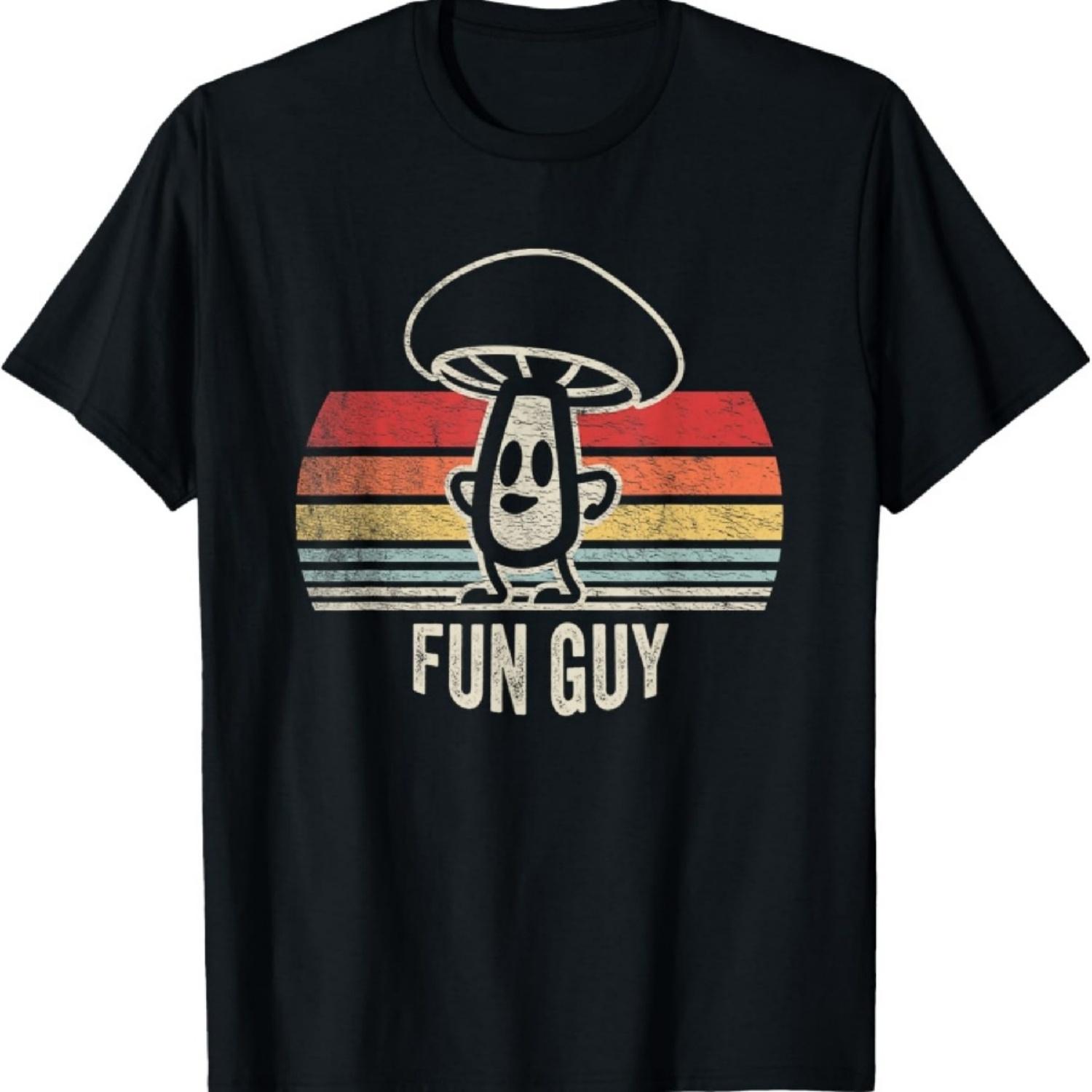 

Vintage Fun Guy Fungi Shirt Funny Mushroom Fungus Humor T-Shirt XXXXXL чорний