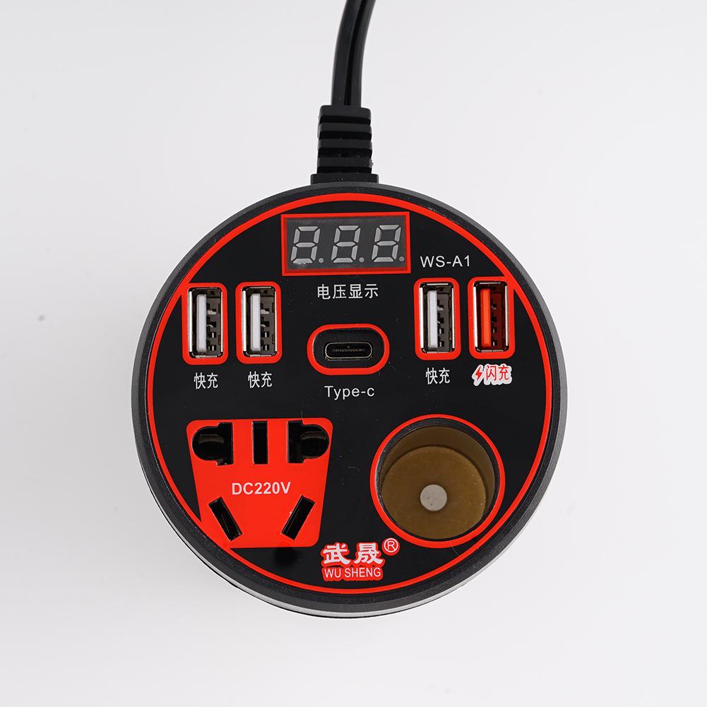 12V/24V TO 220V Car Power Inverter Converter Type-C Socket Charger Car Converter Power 3.1A Charger Multi-function