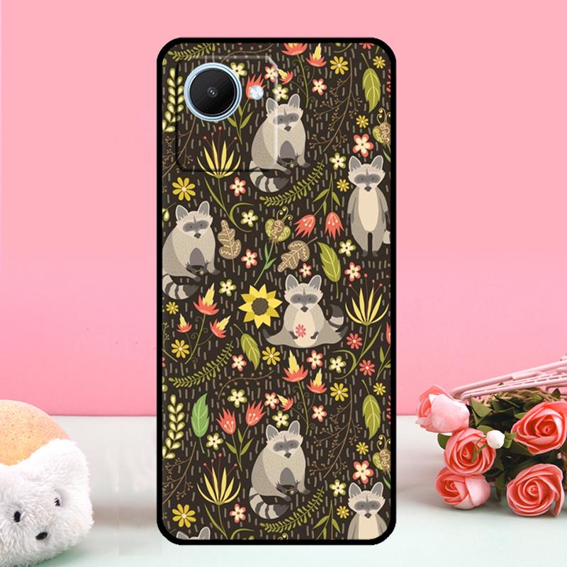 Cute Raccoon Cartoon For Realme 11 Pro Plus 10 12 Pro C55 C53 C51 C33 C31 C30 C25s C21Y C15 GT Neo5 GT3 GT5 Case
