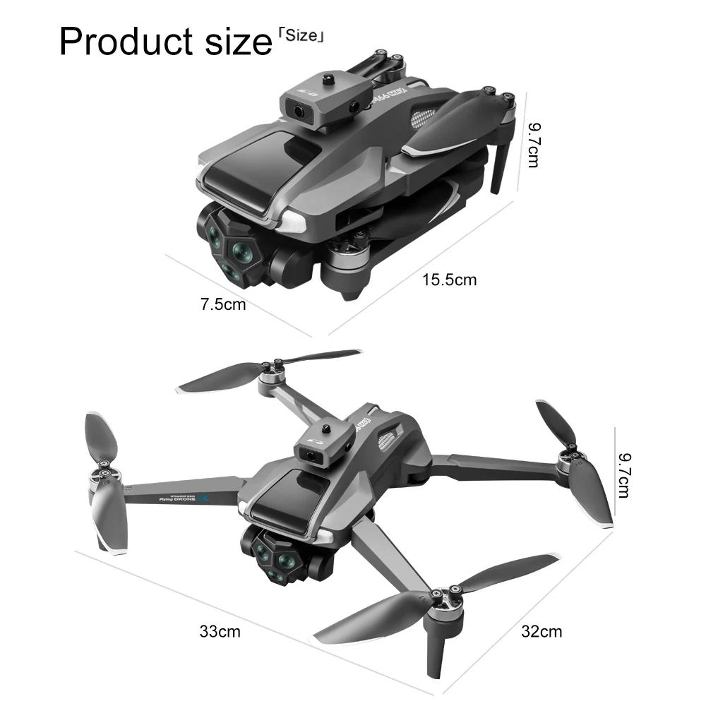 Nový M66 MAX Profesionálny Dron HD 3 Kamery Bezkefový 5G Vyhýbanie sa prekážkam Optické Polohovanie Prúdením Skladací Rc Kvadrokoptéra Displej Hračka Darček