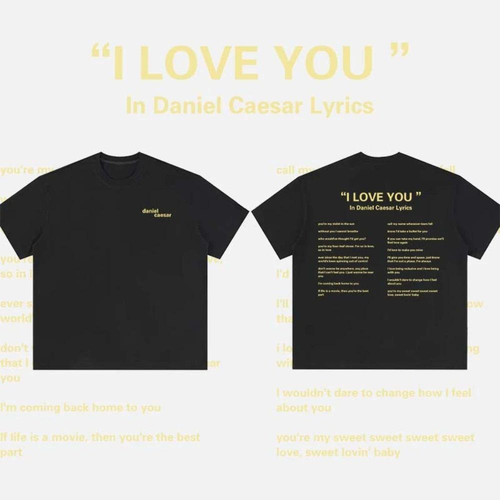 Novelty Printed Baju Casual Graphic Tee Daniel Caesar Unisexs and Womens T Shirt Cotton Casual YK Sports Short Sleeve Tshirt