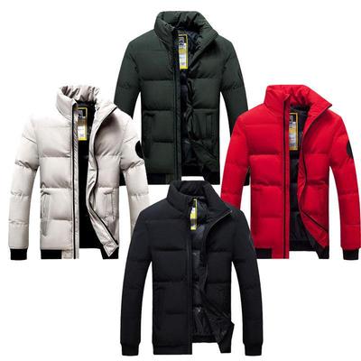 Jachetă fără guler căptușită din bumbac de primăvară/toamnă pentru bărbați - stil coreean, mătase groasă, lungime scurtă, design la modă (2022)