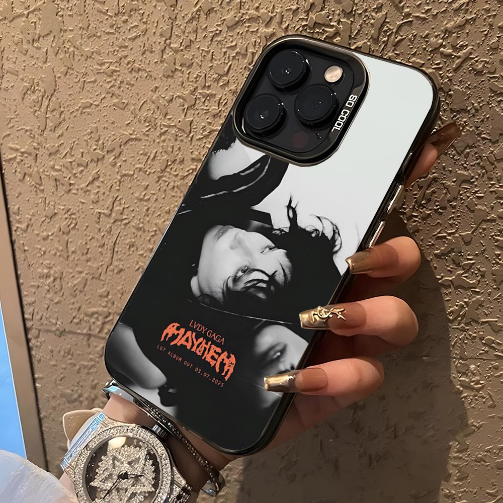 LADY-GAGA -MAYHEM Phone Case For 17 Air IPhone 16 Pro Max 15 14 Plus 12 13 X XS Max 11 Colorful Silver Cover
