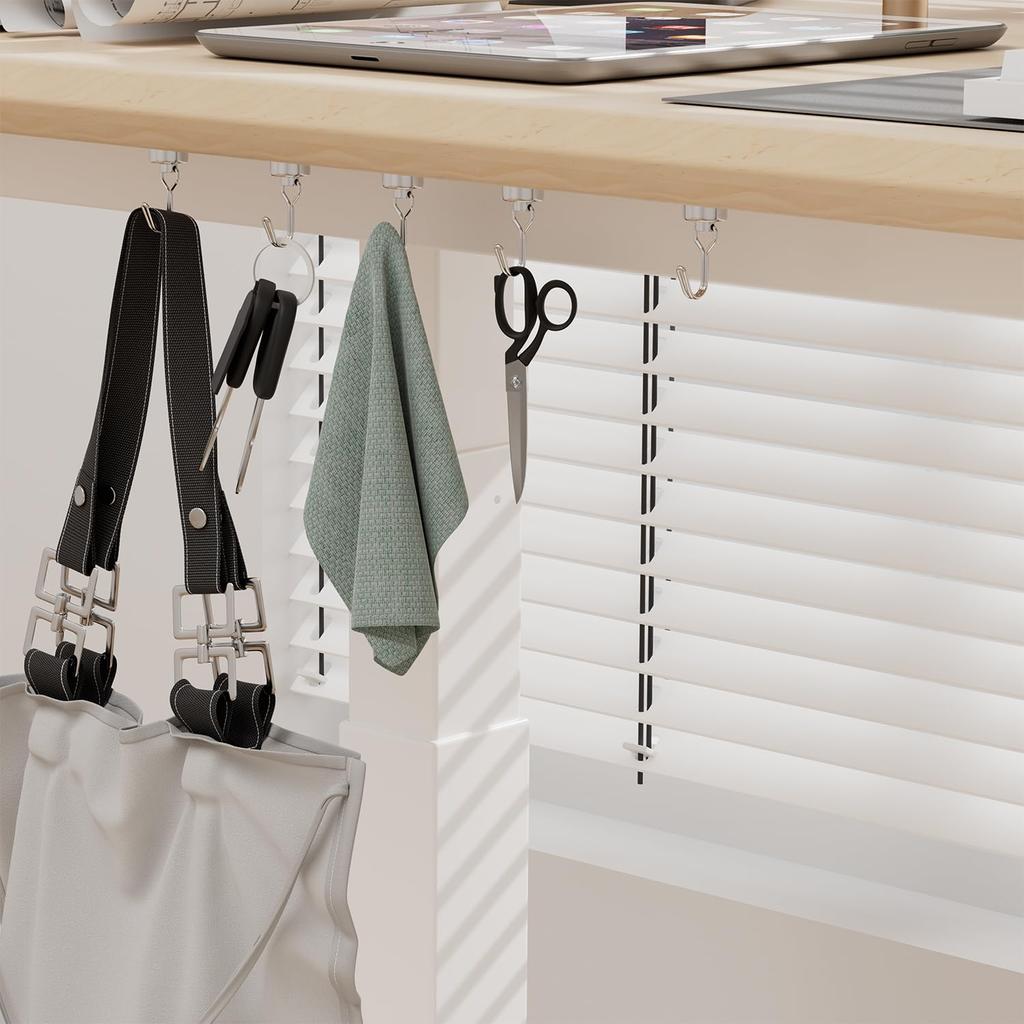 Homion of Stainless Steel Magnetic Hooks with Magnetic 20mm 10kg Vertical Load for Key Wall Small [Set 4] Small, Rust-Resistant Attachments, Diameter,