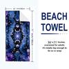 Celestial Moon Print Beach Towel, Large Soft Quick Dry Towel for Beach Camping Swimming