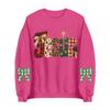 Damen Lässiges Mode-Oberteil mit Weihnachtsdruck am Hals, Feiertagsshirt