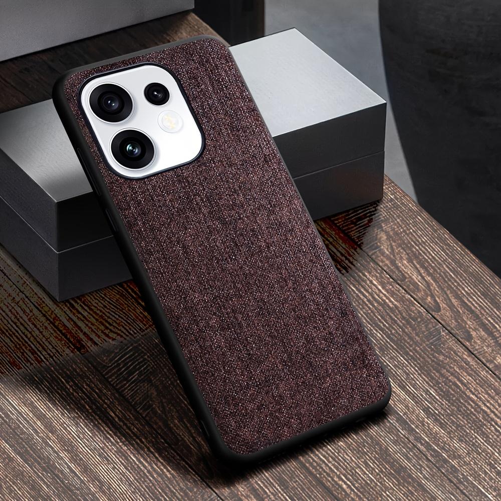 Case for Oppo Reno 16 Pro Reno16 F 16FS Global Phone Cover, Linen Textured Fabric-Like Faux Leather Back Cover Funda for OPPO Reno16 Pro Case
