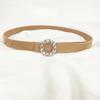Women's Fashion Versatile Trend Decorative Suit PUThin Belt Rhinestone Leather Style Jeans Belt Simple Decorative Belt