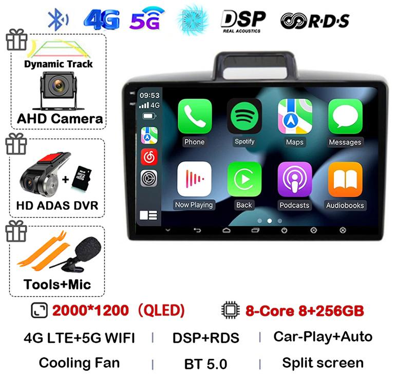 Android 14 Carplay Auto Car Radio For Toyota Corolla Axio 2 Fielder 3 E160 2012-2021 Navigation GPS Multimedia Player 360 Camera