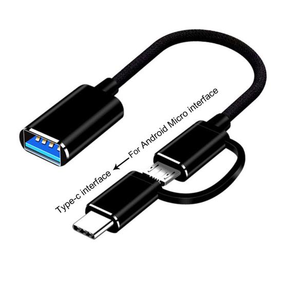 OTG Converter Fast 2 In 1 Transmission Multifunctional Micro USB Type-C To USB3.0