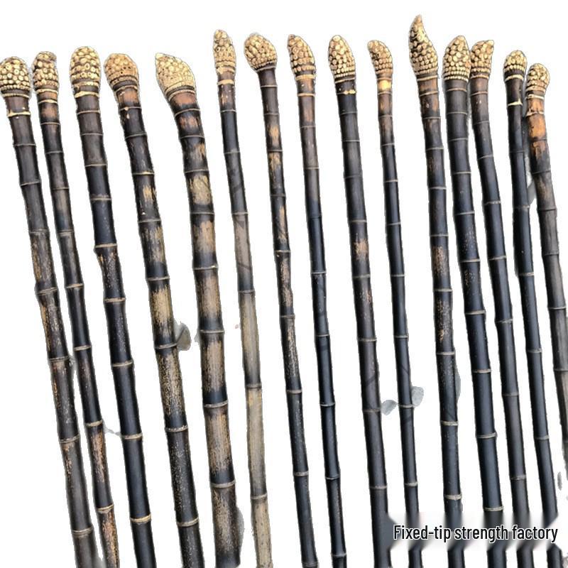 Natural Purple Bamboo Walking Cane for Seniors - Outdoor Mountaineering & Leisure