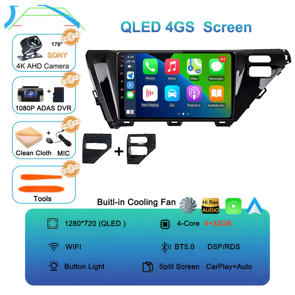 For Toyota Camry 8 XV 70 2017 2018 2019 2020 Android 14 Car Stereo Radio Navigation GPS Multimedia Player Headunit