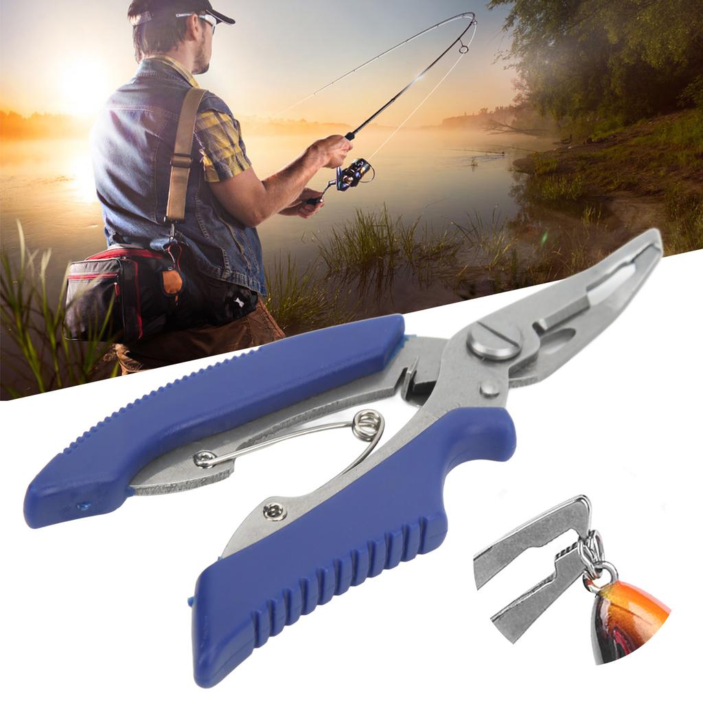 Stainless Steel Fishing Pliers Curved Mouth Lure Wire Cutter Multifunction Lure Pliers for Outdoor Fishing
