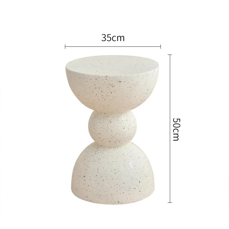 Multi-Functional Nordic Cream Style Side A Few Homestay Small Round Table Creative Small Coffee Table Net Red Cream Sand