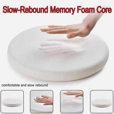 30cm/35cm/40cm/45cm Memory Foam Seat Cushion Round Pain Relief Circle Chair Pad with Removable Cover Seat Pad Mat Pouf for Adult