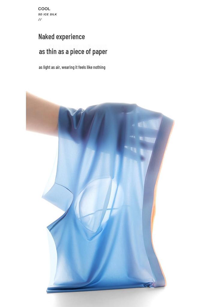 Ultra-dünne Herren Ice Silk Nahtlose Boxer-Slips - Einteilig, Große Größen, Einfarbig