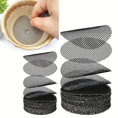 50 pz. Foro per vaso Tappetino per schermo Rotondo Foro di drenaggio per prevenire la perdita di terreno Guarnizione per schermo di drenaggio per piante Forniture per giardinaggio