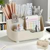 5-grid Large Capacity High Quality Plastic Desktop Organizer Storage Bucket Pen Holder Multifunctional Makeup Brush Holder