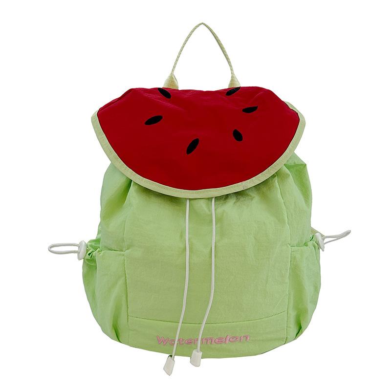 Schoolbag Summer Dopamine Contrasting Color Drawstring Backpack Colorful Fruit Department Student Travel Foreign Style Cute Backpack Tide