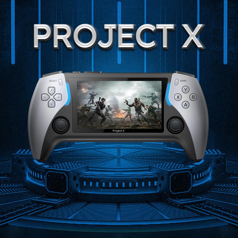 

PROJECT X Handheld Retro Game Console 4.3-inch IPS Screen Supports Dual Player Combat with Dual Controllers A
