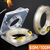 50M/100M Carbon Fiber Fluorocarbon Fishing Line Single Thread Lead Seawater Fishing Line
