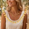 Waterproof Stainless Steel Necklace Gold Layered Geometric Choker Hypoallergenic Women's Fashion Jewelry