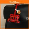 London Bus Leather Keychain With Car Cartoon Pendant For Vintage Bag Decor
