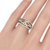 Gold-Plated Two-Tone Women's Fashion Rings - European & American Style