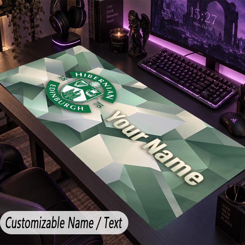 Benutzerdefiniertes Text Großes Mauspads, Erweitertes Schreibtischpad Für Laptop Arbeit SpielHibernian FC