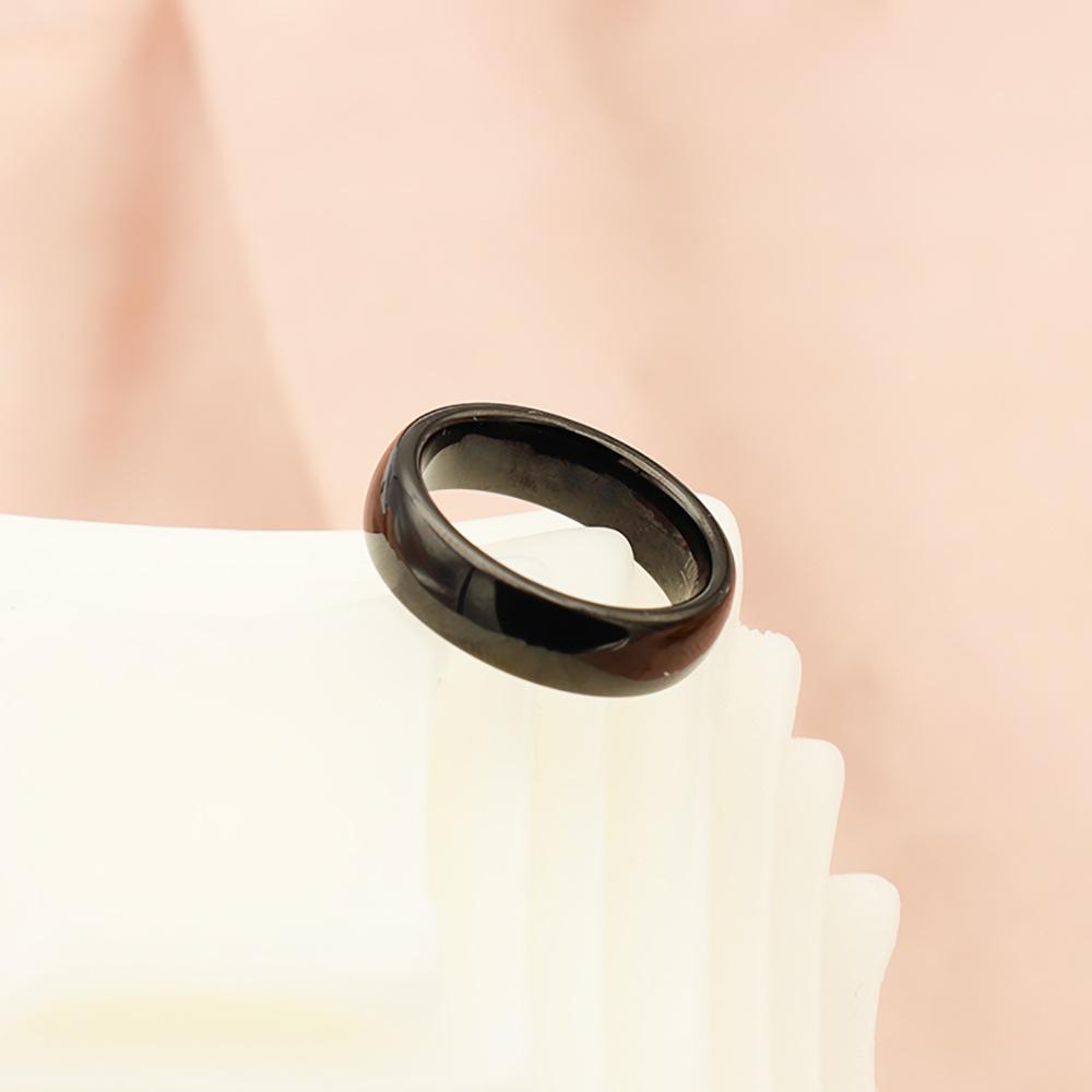 Jewelry Black Curved Tungsten Steel Ring Simple And Fashionable 6Mm Ring Personalized Niche Jewelry
