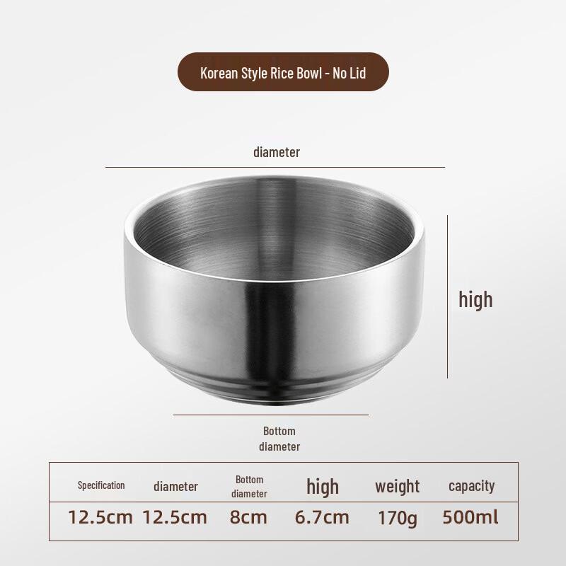 

Набор мисок для риса из нержавеющей стали 304