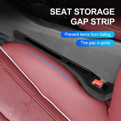 Car Seat Gap Plug Storage Box Side Seam Plug Strip Leak-proof Filling With Seat Belt Holes Storage Pockets Interior Accessories
