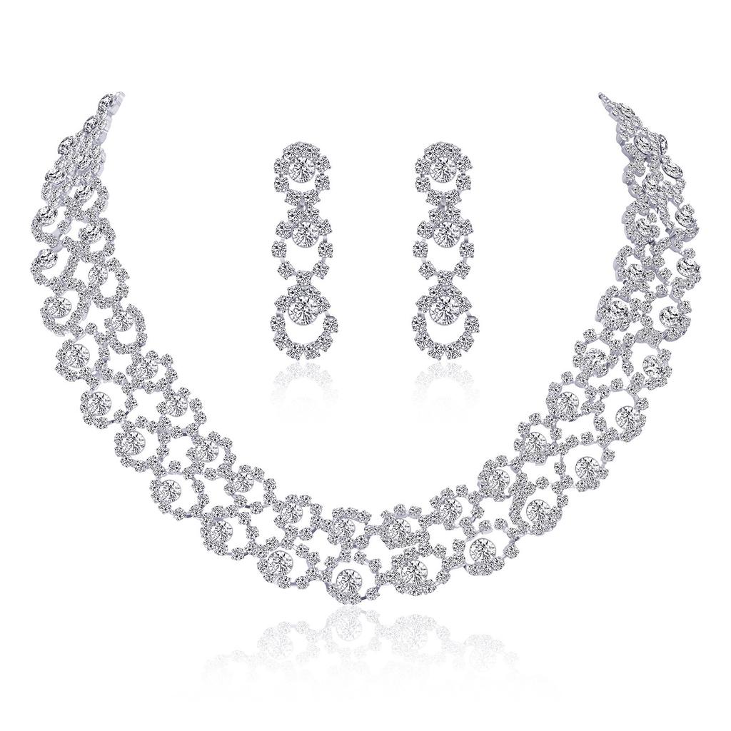 Damska Moda Kolczyki Naszyjnik 2 Zestaw Biżuterii Pusta Łańcuch Pazur Ślubny Chaos Prezent na Przyjęcie Urodzinowe