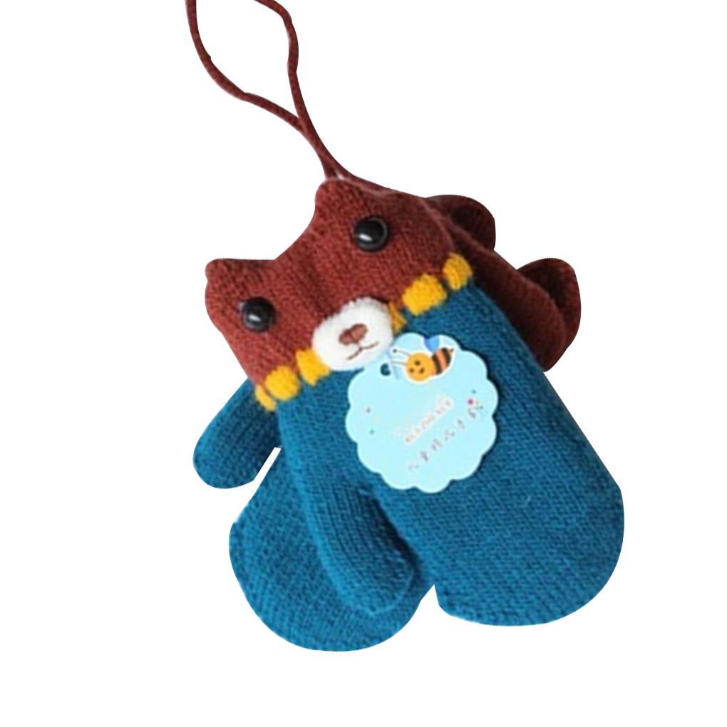 Fashion Toddler Baby Cute Thicken Cartoon Hot Girls Boys Of Winter Warm Gloves
