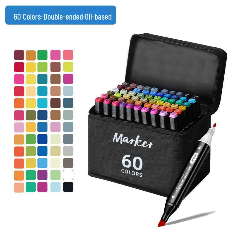 Junhui Dual-Tip Marker Pen Set 60 Colors