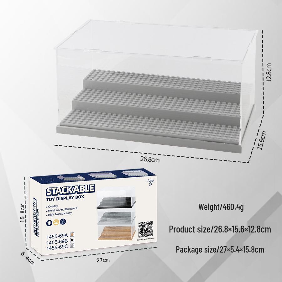 Stackable Minifigure Display Box for Lego - Transparent, Dustproof, Three-Layer Storage, No Assembly Required.