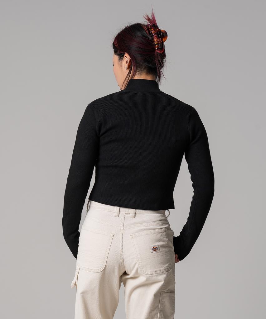 DICKIES Women'S Slim Fit Mock Neck Knit Black