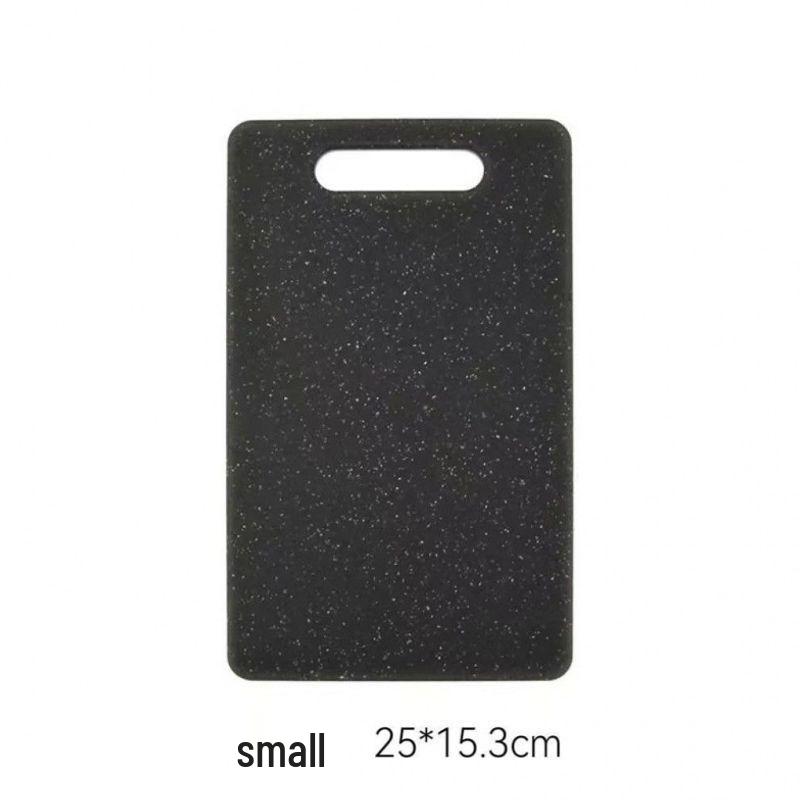 Sleek Black Double-Sided Cutting Board for Fruits & Vegetables - Durable Plastic, Ideal for Kitchen & Dormitory Use