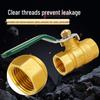 Brass Double Female Thread Ball Valve with Long Handle, Thickened for Water Heating, Available In Sizes: DN25, DN32, DN40, DN50.