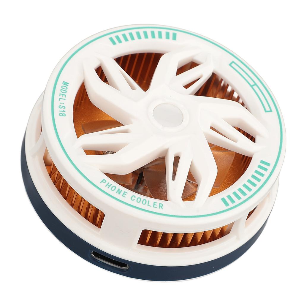 Phone Cooler 15W Magnetic Adsorption Quiet Portable Cell Phone Radiator Cooling Fan for Gaming Live