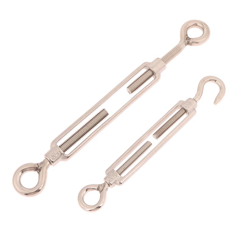 1Pc Oc/Oo/Cc Type M4 M5 M6 M8 Stainless Steel 304 Adjust Chain Rigging Hooks Eye Turnbuckle Wire Rope Tension Device