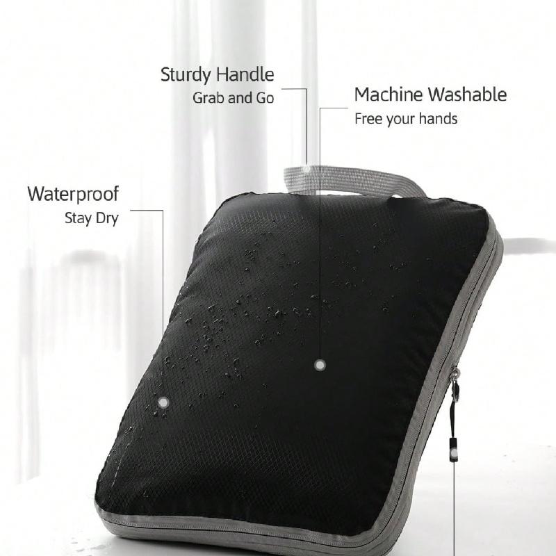 6pcs Compression Packing Cubes for Suitcases, Light Traag, Expandable Paravel Organizer for Clothes Luggage Storageuise Holiday Beach