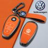 Per VOLKSWAGEN Lega di Zinco Pelle Custodia Protettiva Portachiavi Smart per Auto Guscio Porta Chiavi per VW Touareg L2032 Portachiavi Keyless