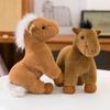 Cute Horse Simulation Cartoon Animal Toy With Short Plush For Kids Room Decor
