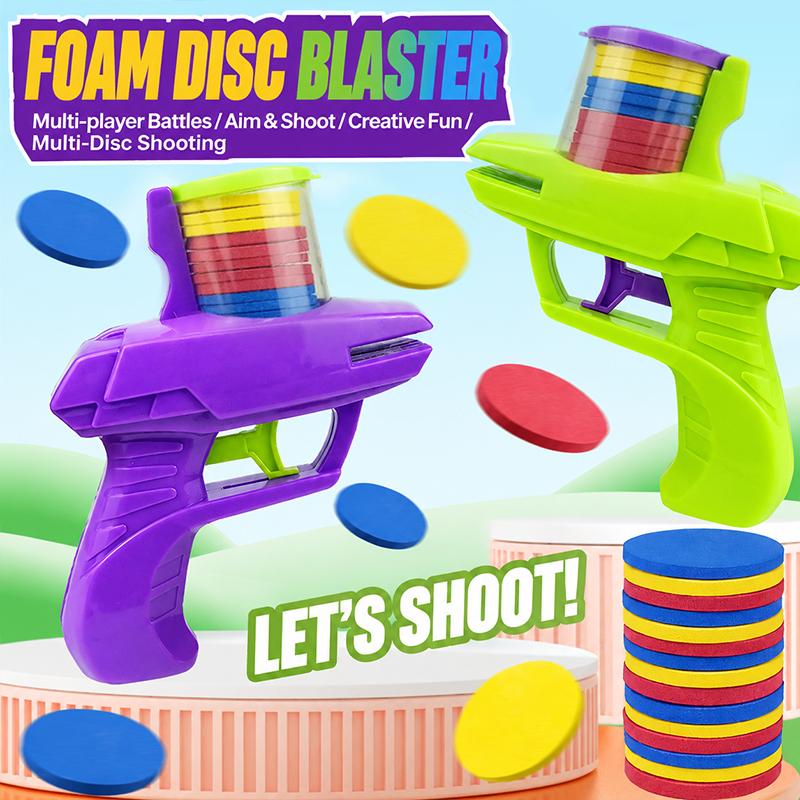 Foam Disc Blaster Toy Lightweight Easy Operate Durable Children Plaything Suitable for Backyard Activities Family Picnics Party Fun