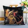 Detailed Luminous JJohannes Vermeer Cushion Cover Washable Linen Pillowcase Soft  for Sofa Bed Cozy Home Room Decor