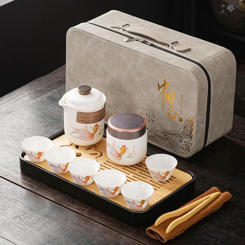 High-end Tea Set, Rough Pottery Pot Travel Outdoor Kung Fu Tea Set