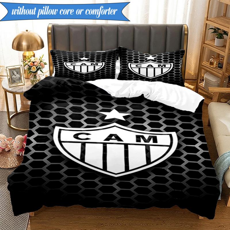 3PCS Love For Atlético Printed Soft Bedding Set,Including 1pc Duvet Cover And 2pcs Pillowcases Perfect for Bedroom, Dormitory, Fan Gift