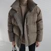 Zimní pánský bavlněný kabát korejský styl trendy manšestrový japonský kabát na chleba volná bunda