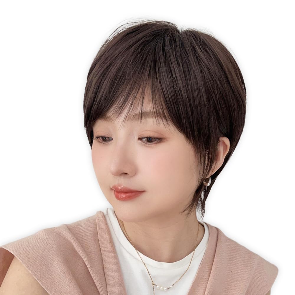 [BrightLala] Skin-friendly wig, cooling touch, short bob full wig, hairpiece, short cut, hf2043-M-CR